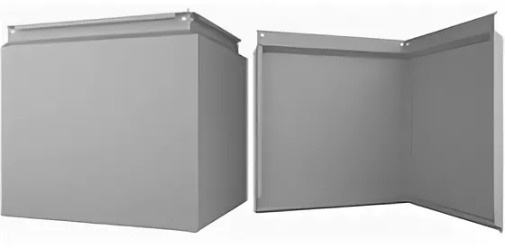 Угловая фасадная кассета закрытого типа — вид 2