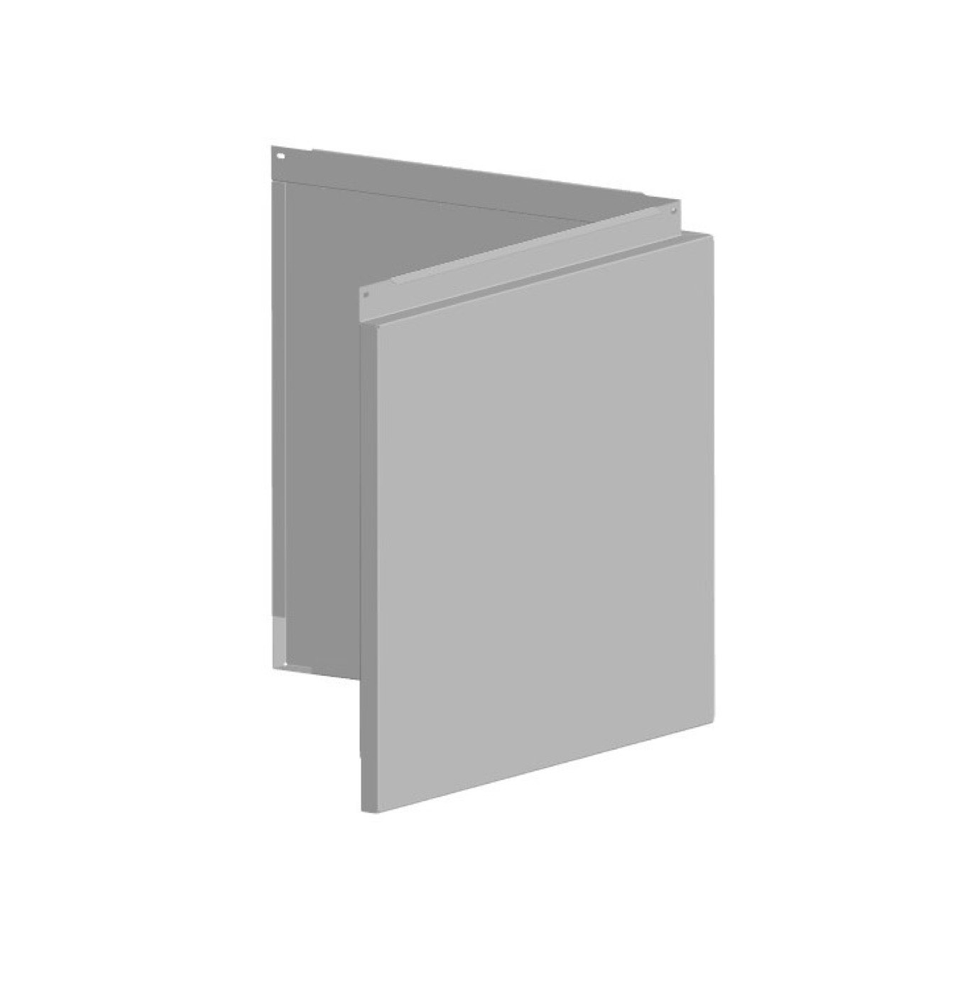 Угловая фасадная кассета закрытого типа — вид 1