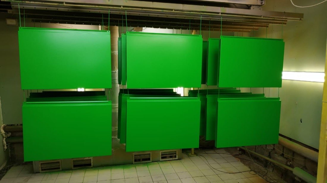 Порошковая окраска фасадных кассет